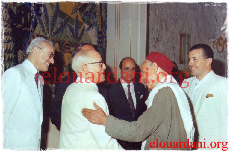 El Ouardani visiting President Bourguiba a Monastir with Rachid sfar and Mansour skhiri