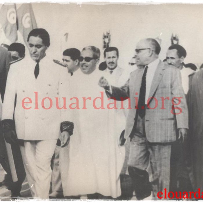 El Ouardani with bourguiba, Mohamed Farhat and Amour Chachia