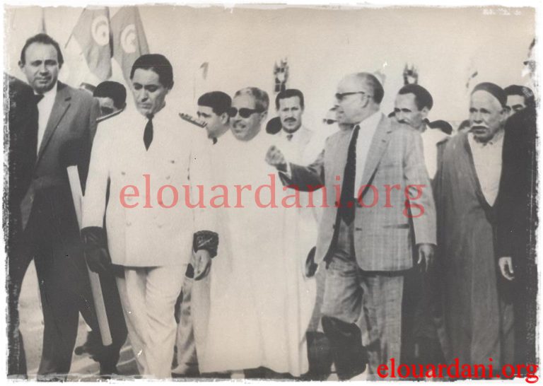 El Ouardani with bourguiba, Mohamed Farhat and Amour Chachia